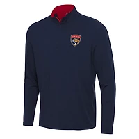 Antigua Red Florida Panthers Content Quarter-Zip Pullover Top