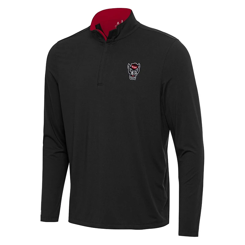 Antigua Red NC State Wolfpack Content Quarter-Zip Pullover Top