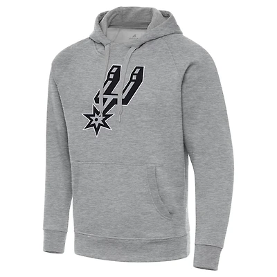 Antigua San Antonio Spurs Big Tall Victory Raglan Pullover Hoodie