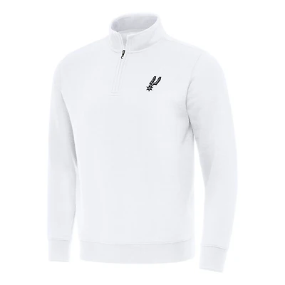 Antigua San Antonio Spurs Victory Quarter-Zip Mock Sweatshirt