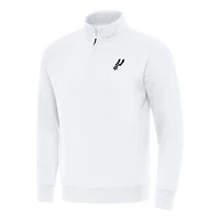 Antigua San Antonio Spurs Victory Quarter-Zip Mock Sweatshirt