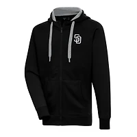 Antigua San Diego Padres Metallic Victory Full-Zip Hoodie