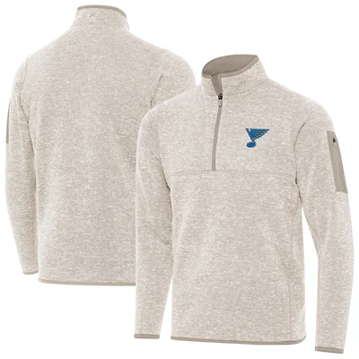 Antigua St Louis Blues Fortune Quarter-Zip Pullover Jacket