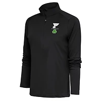 Antigua St Louis Blues Shamrock Tribute Half-Zip Pullover Top