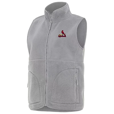 Antigua St Louis Cardinals Nostalgic Full-Zip Vest