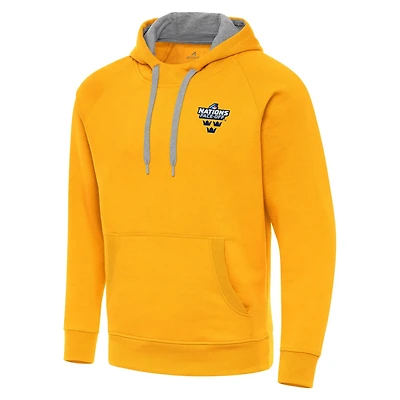 Antigua Sweden Hockey 2025 4 Nations Face Off Victory Pullover Hoodie