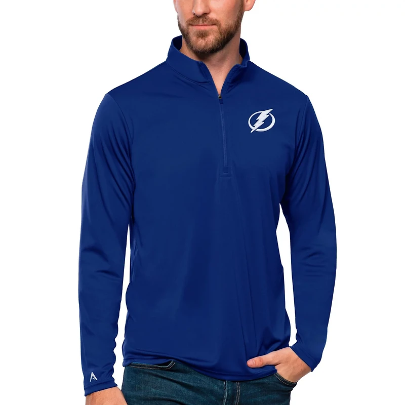 Antigua Tampa Bay Lightning Tribute Quarter-Zip Pullover Top
