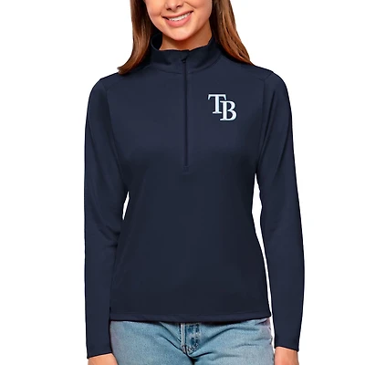 Antigua Tampa Bay Rays Tribute Quarter-Zip Pullover Top