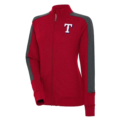 Antigua Texas Rangers Strike Full-Zip Track Jacket