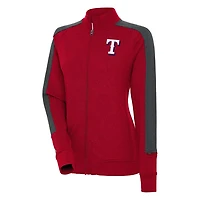 Antigua Texas Rangers Strike Full-Zip Track Jacket
