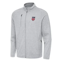 Antigua USMNT Hold-Up Tri-Blend Full-Zip Jacket