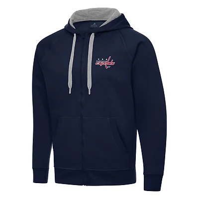 Antigua Washington Capitals Big  Tall Victory Full-Zip Hoodie