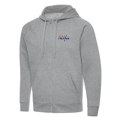 Antigua Washington Capitals Big  Tall Victory Full-Zip Hoodie