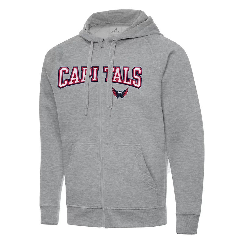Antigua Washington Capitals Big Tall Victory Full-Zip Hoodie