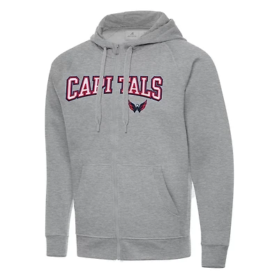 Antigua Washington Capitals Big  Tall Victory Full-Zip Hoodie