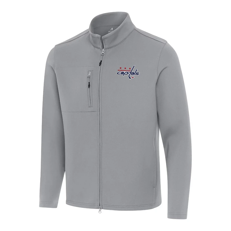 Antigua Washington Capitals Objection Double-Peached Full-Zip Jacket