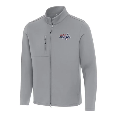 Antigua Washington Capitals Objection Double-Peached Full-Zip Jacket