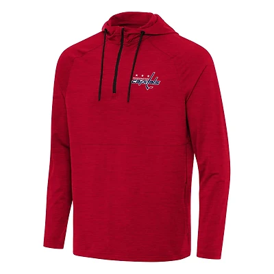 Antigua Washington Capitals Spikes Quarter-Zip Hoodie