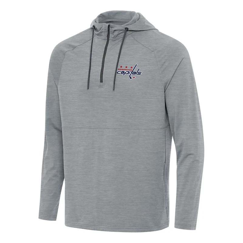 Antigua Washington Capitals Spikes Quarter-Zip Hoodie