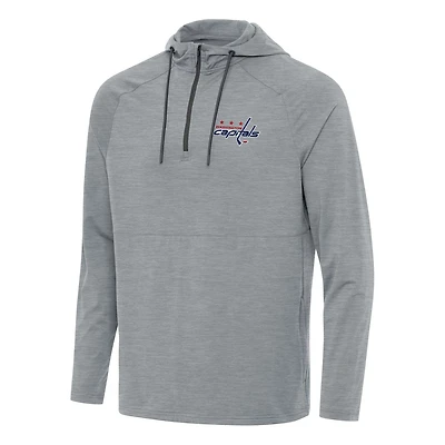 Antigua Washington Capitals Spikes Quarter-Zip Hoodie