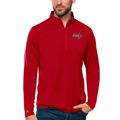Antigua Washington Capitals Tribute Quarter-Zip Pullover Top