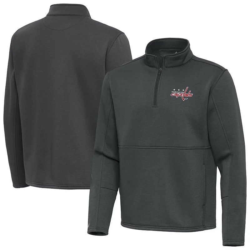 Antigua Washington Capitals Twist Quarter-Zip Pullover Jacket
