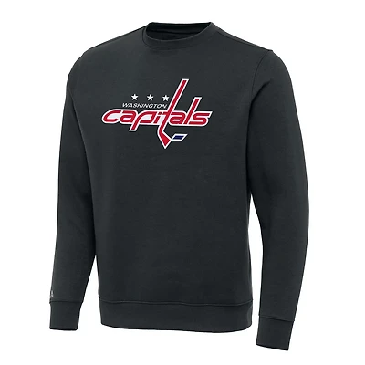 Antigua Washington Capitals Victory Crewneck Pullover Sweatshirt