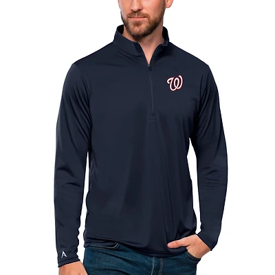 Antigua Washington Nationals Tribute Quarter-Zip Pullover Top