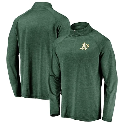 Athletics Iconic Striated Primary Logo Raglan Quarter-Zip Pullover Jacket