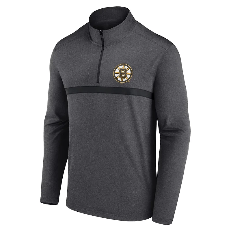 Boston Bruins Head-to-Head Raglan Quarter-Zip Top
