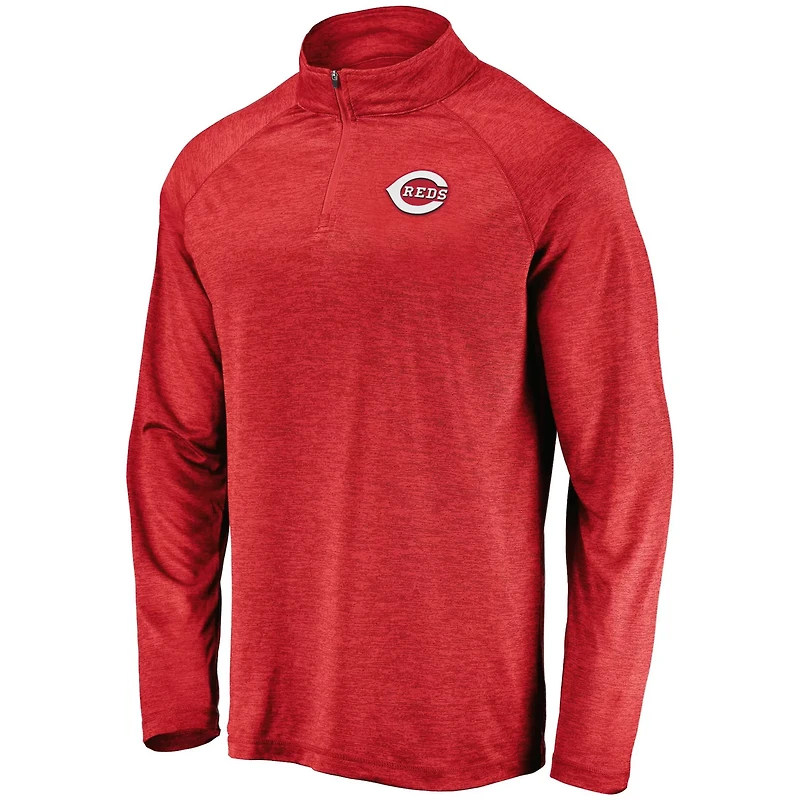 Cincinnati s Iconic Striated Primary Logo Raglan Quarter-Zip Pullover Jacket