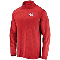 Cincinnati s Iconic Striated Primary Logo Raglan Quarter-Zip Pullover Jacket