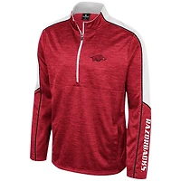 Colosseum Arkansas Razorbacks Marled Half-Zip Jacket