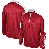 Colosseum Arkansas Razorbacks Marled Half-Zip Jacket