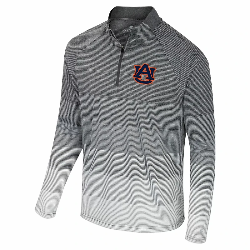 Colosseum Auburn Tigers AI Striped Mesh Quarter-Zip Raglan Windshirt