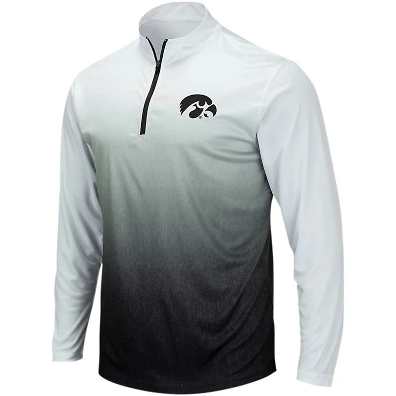 Colosseum /Black Iowa Hawkeyes Magic Ombre Long Sleeve Quarter-Zip Top