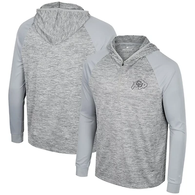 Colosseum Colorado Buffaloes Cybernetic Raglan Quarter-Zip Hooded Top