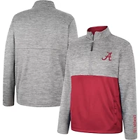 Colosseum Gray Alabama Crimson Tide John Half-Zip Jacket