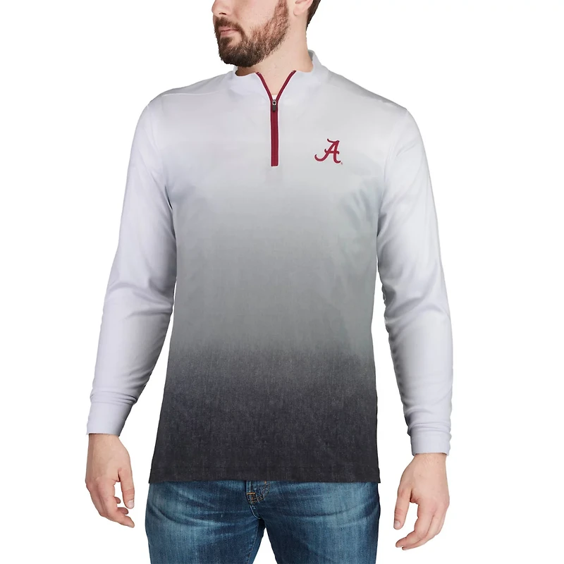 Colosseum Gray Alabama Crimson Tide Magic Team Logo Quarter-Zip Jacket
