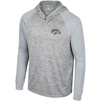 Colosseum Iowa Hawkeyes Cybernetic Raglan Quarter-Zip Hooded Top