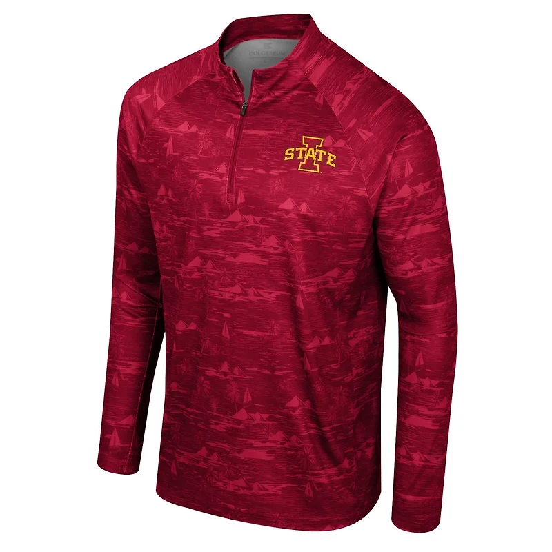Colosseum Iowa State Cyclones Carson Raglan Quarter-Zip Jacket