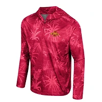 Colosseum Iowa State Cyclones Palms Printed Lightweight Quarter-Zip Hooded Top