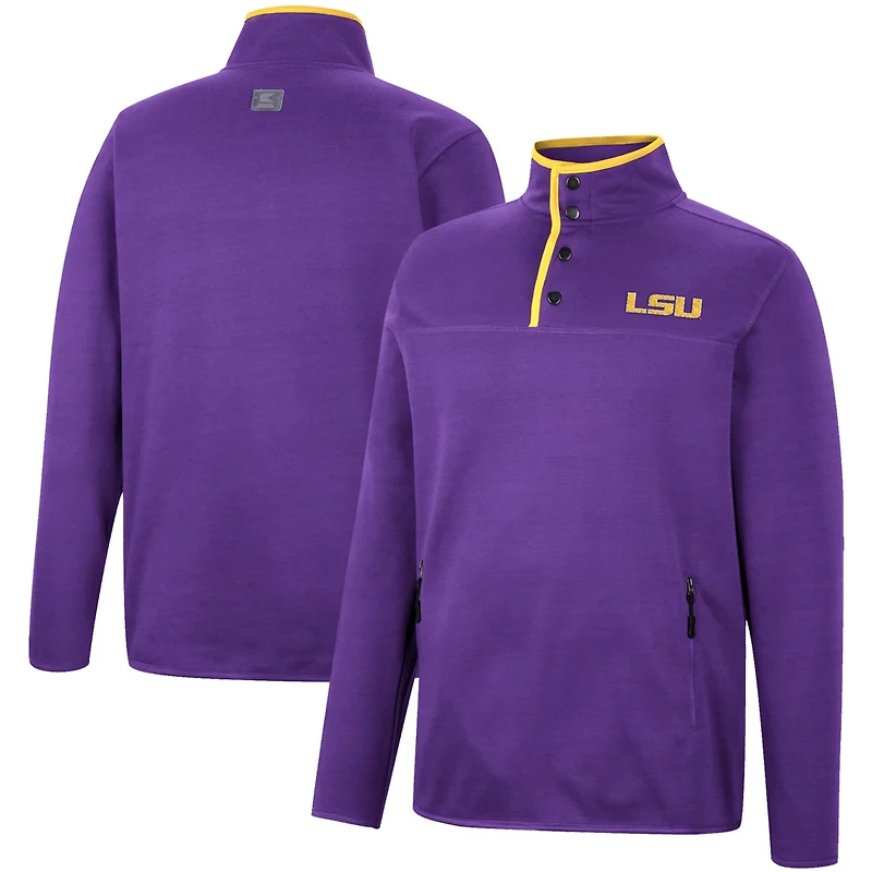 Colosseum LSU Tigers Rebound Quarter-Snap Jacket