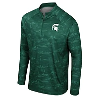 Colosseum Michigan State Spartans Carson Raglan Quarter-Zip Jacket