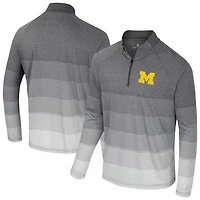 Colosseum Michigan Wolverines AI Striped Mesh Quarter-Zip Raglan Windshirt