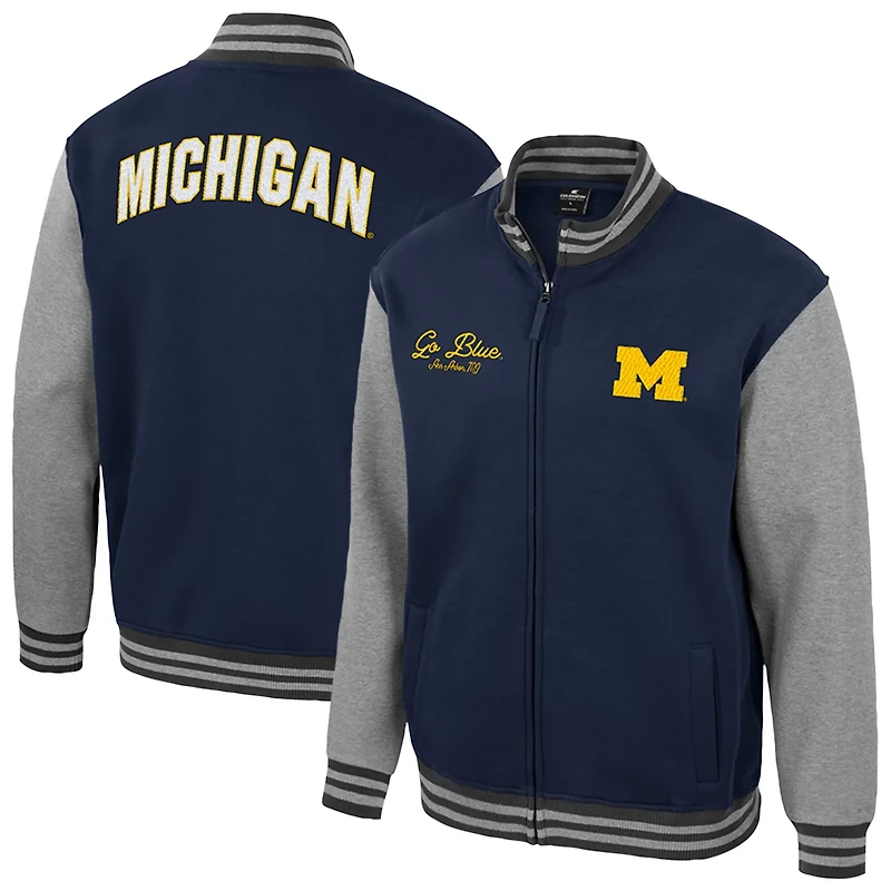 Colosseum Michigan Wolverines Ambi-Turner Full-Zip Varsity Jacket