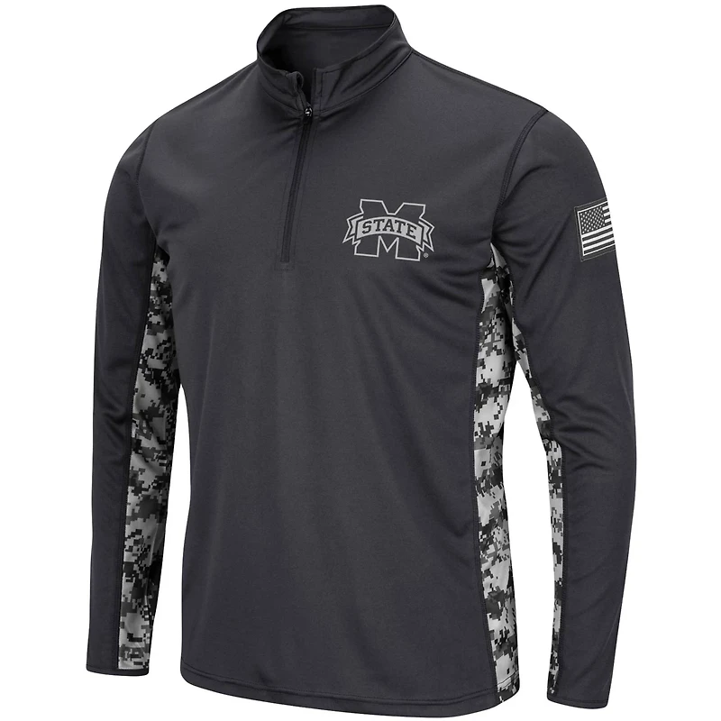 Colosseum Mississippi State Bulldogs OHT Military Appreciation Digital Camo Lightweight Quarter-Zip Pullover