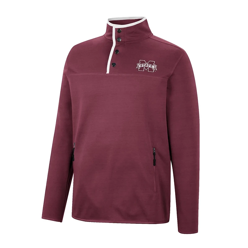Colosseum Mississippi State Bulldogs Rebound Quarter-Snap Jacket