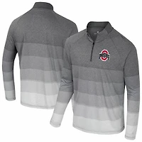 Colosseum Ohio State Buckeyes AI Striped Mesh Quarter-Zip Raglan Windshirt