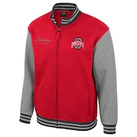 Colosseum Ohio State Buckeyes Ambi-Turner Full-Zip Varsity Jacket